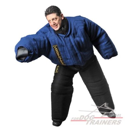 חליפת נשיכה כחולה להגנה מלאה על הגוף -רמת אימון