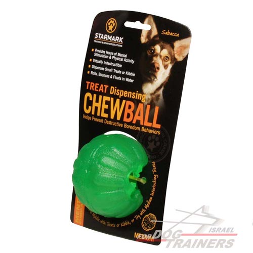 כדור
עשוי מגומי מיוחד ללעיסה לכלבים קטנים