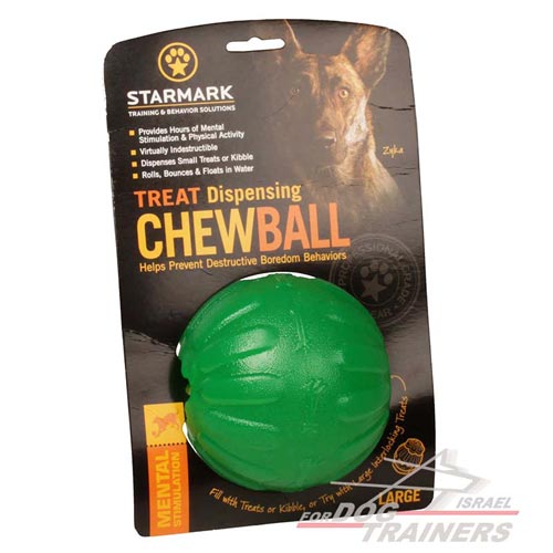כדור
עשוי מגומי מיוחד ללעיסה לכלבים גדולים