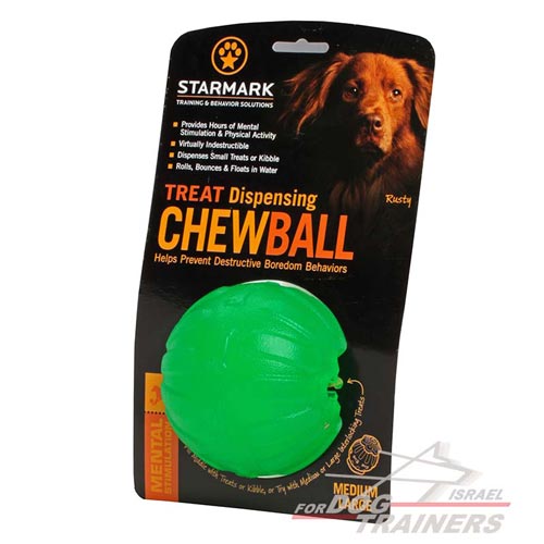כדור
עשוי מגומי מיוחד ללעיסה לכלבים